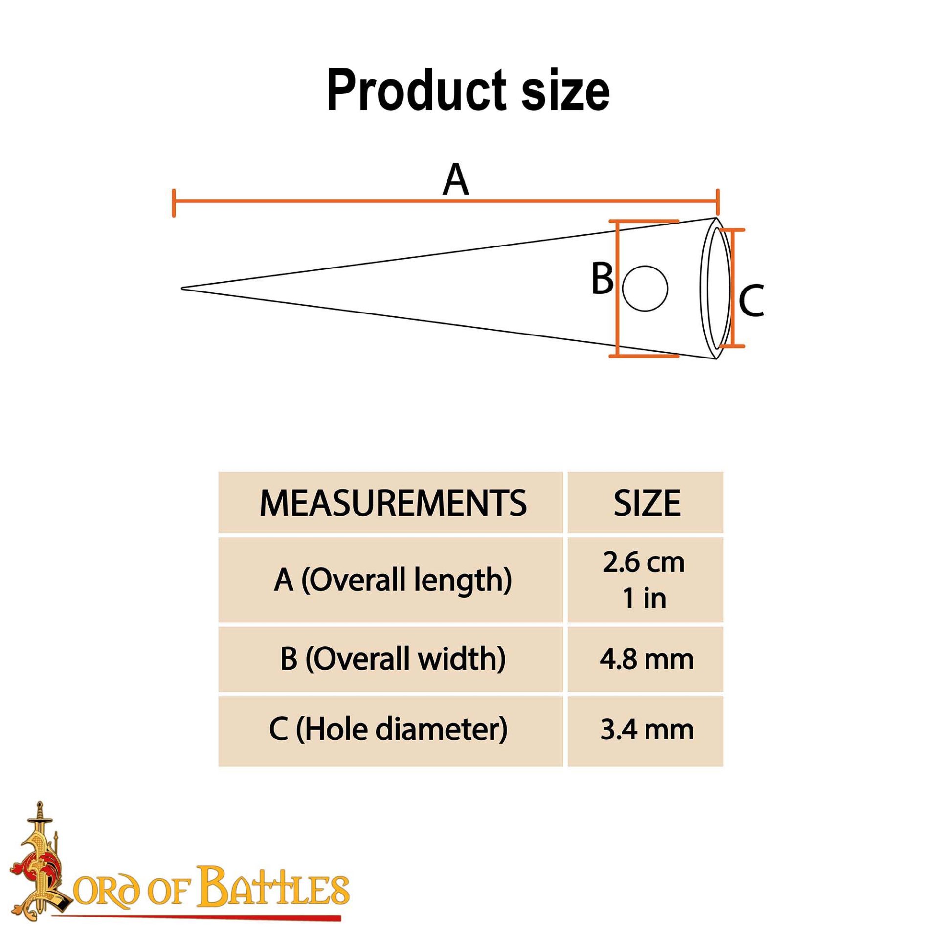 15th Medieval Century Brass Aglets-26387-10Pcs 2