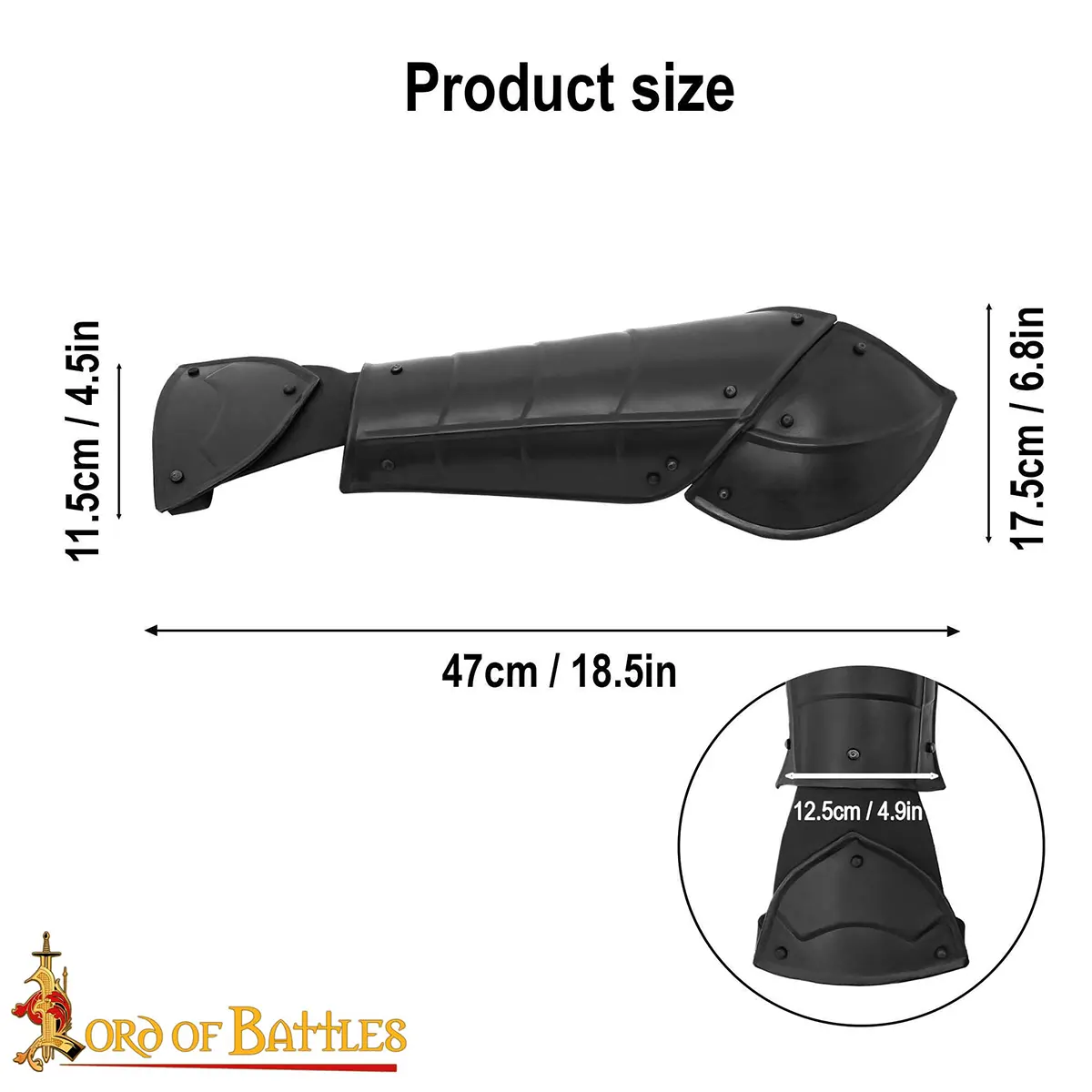 Medieval fantasy Bracers with Elbow and Hand Protection Medieval fantasy Bracers with Elbow and Hand Protection - Image 3