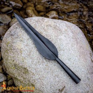 Hand-Forged Spearhead | Iron Leaf Blade With Conical Socket