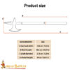 15th Century Medieval Steel Poleaxe with Ash Wood Shaft Historical Battle Axe Replica 60700 ASH 2
