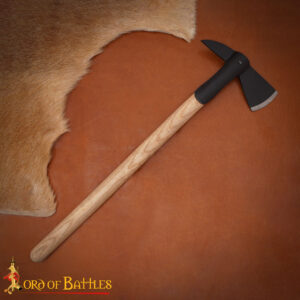 Pirate Boarding Axe – Hand-Forged Carbon Steel Head with Hardwood Handle | Historical Replica