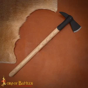 Pirate Boarding Axe – Hand-Forged Carbon Steel Head with Hardwood Handle