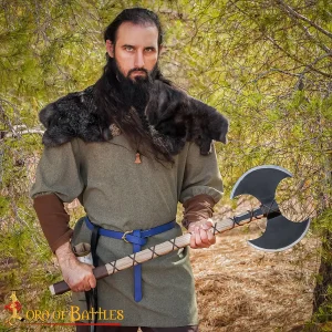 Viking Double Edged Axe with Carbon Steel Head