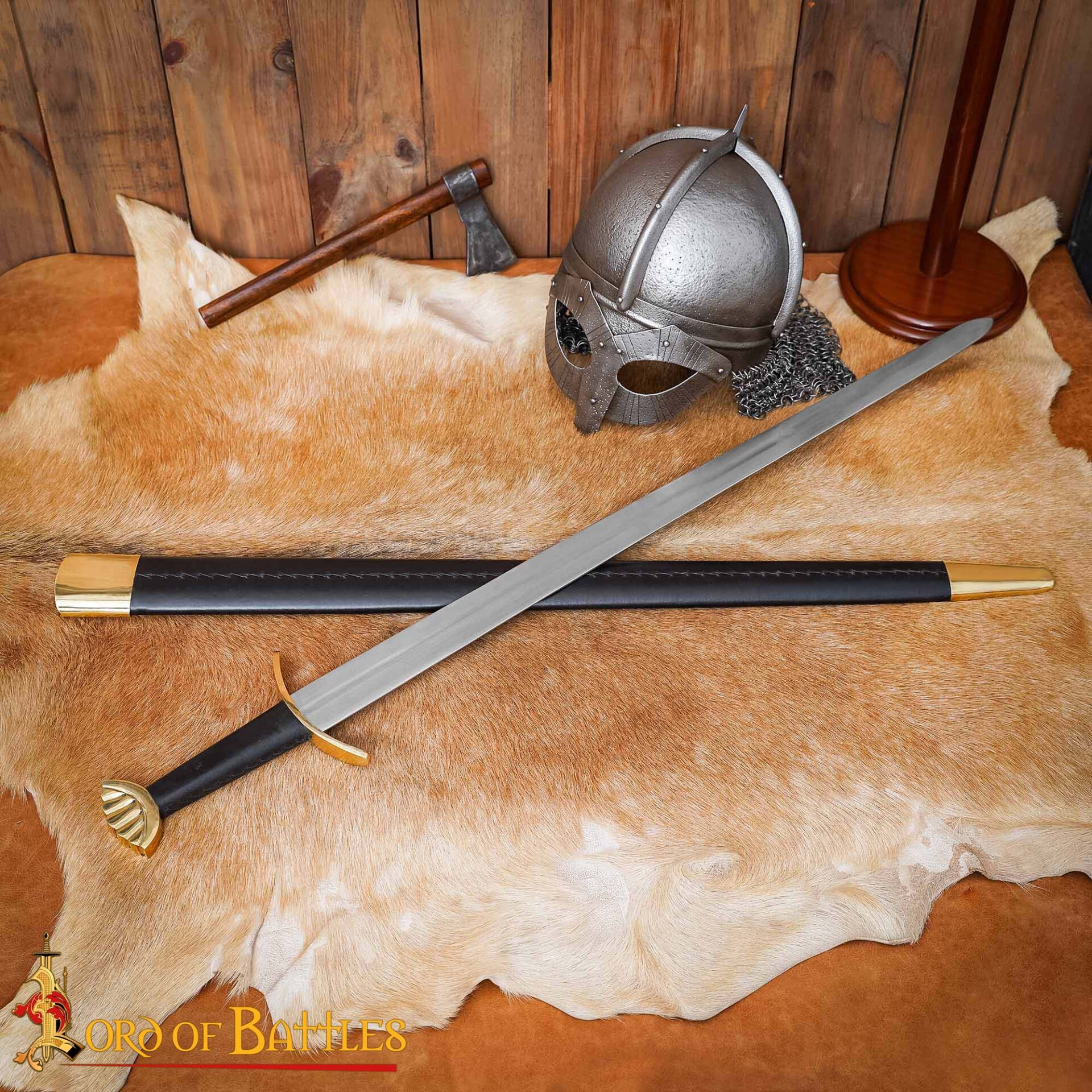 9th Century Hand-Forged Viking Sword with Scabbard-5515