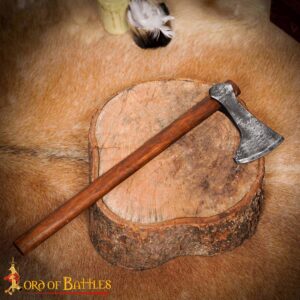 Viking Warrior’s Hand Axe Forged Mild Steel Head with Natural Finish