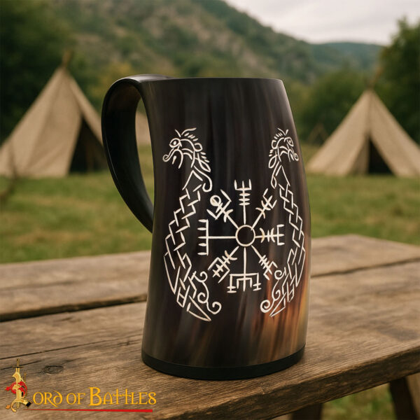 Viking Drinking Horn Tankard Genuine Ox Horn
