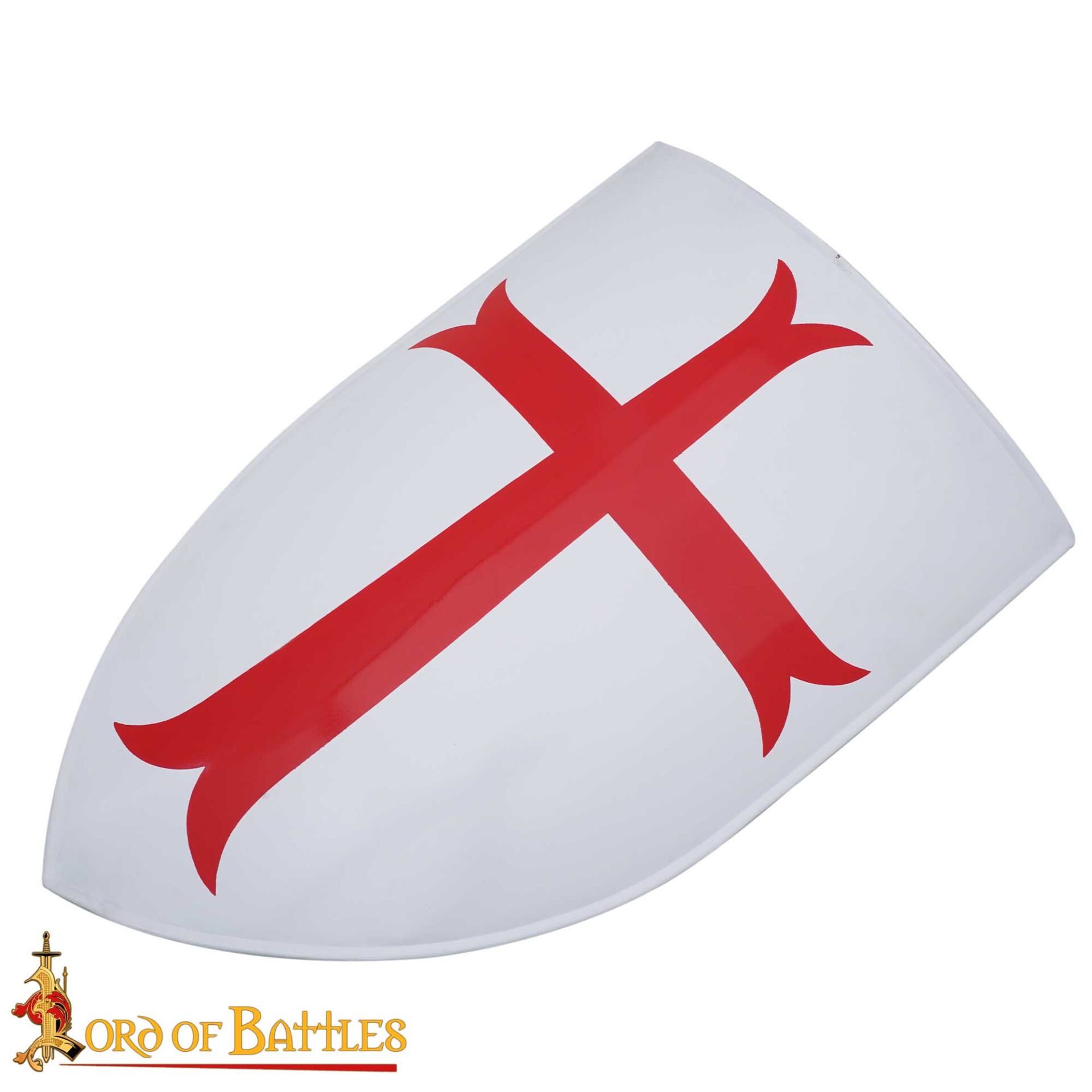 12th Century Crusader Heater Shield with Red Cross – Templar Knight Battle Shield-2108 4