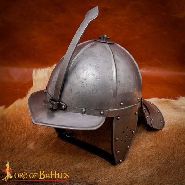 Medieval Steel Helmet with Liner 16 gauge