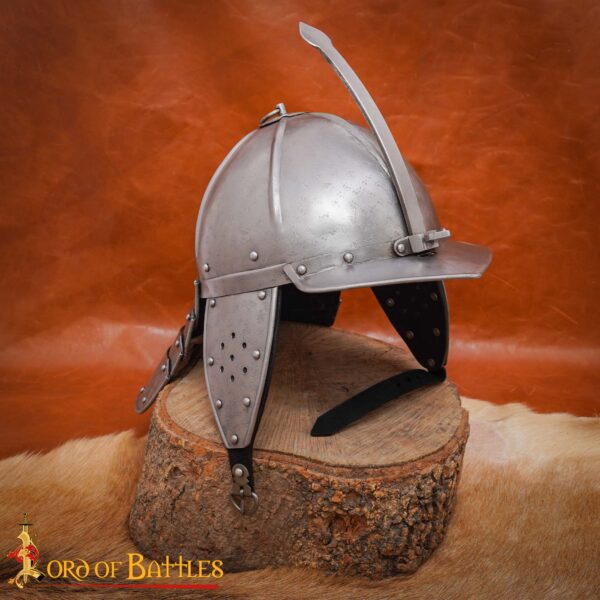 Medieval Steel Helmet with Liner 16 gauge - Image 2