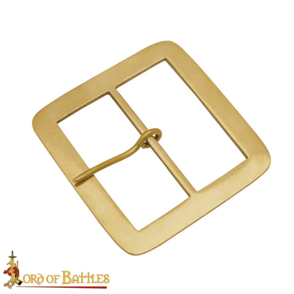 Solid Brass Square Medieval Belt Buckle - Image 4