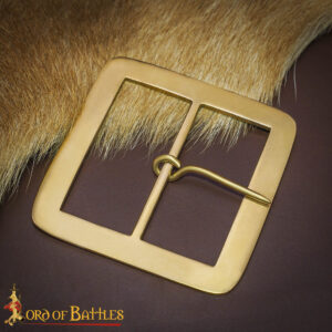 Solid Brass Square Medieval Belt Buckle
