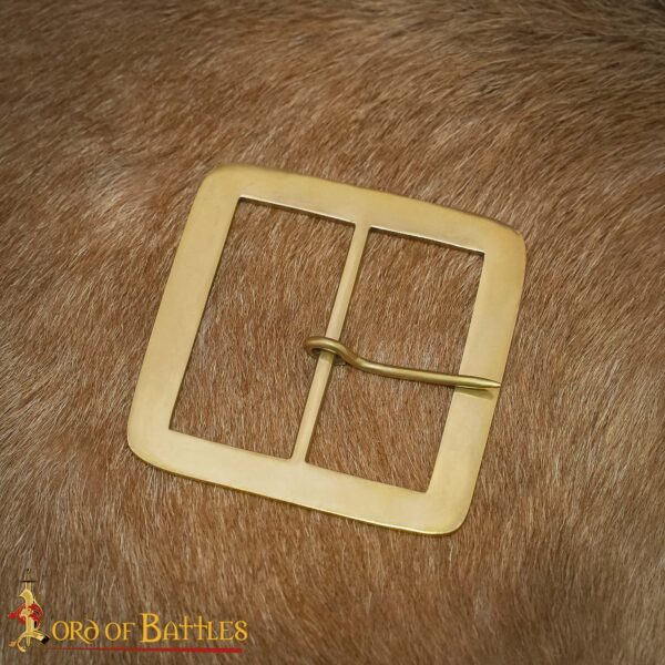 Solid Brass Square Medieval Belt Buckle - Image 7