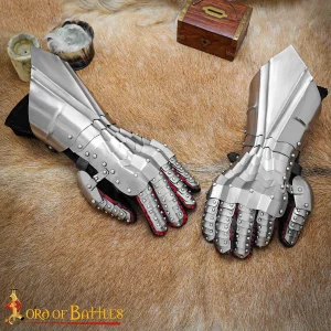 Medieval Steel Articulated Gauntlets Finger & Wrist Armor Protection