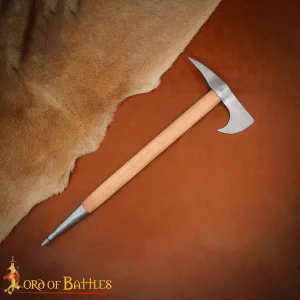 Warrior Sagaris Axe – Hand-Forged Carbon Steel Head with Wood Shaft, LARP, Display, Stage