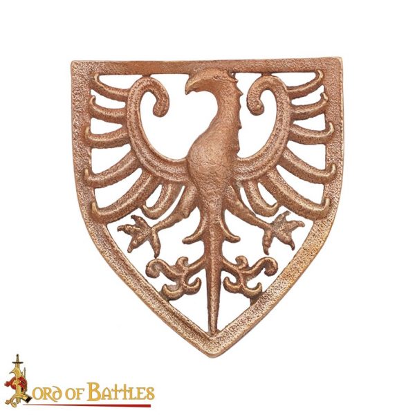 Lost-wax Cast Bronze Heraldic Eagle Leather Belt Decoration