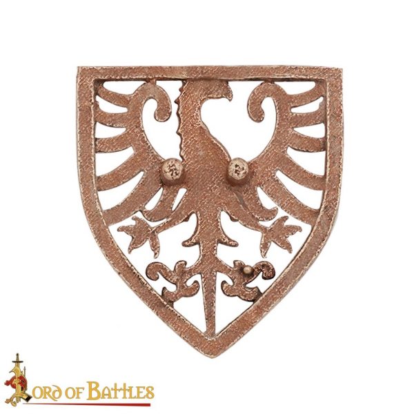 Lost-wax Cast Bronze Heraldic Eagle Leather Belt Decoration - Image 2