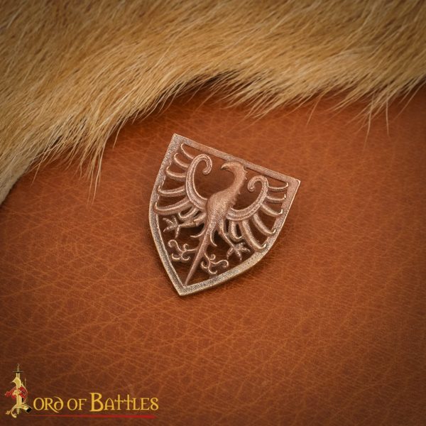 Lost-wax Cast Bronze Heraldic Eagle Leather Belt Decoration - Image 6
