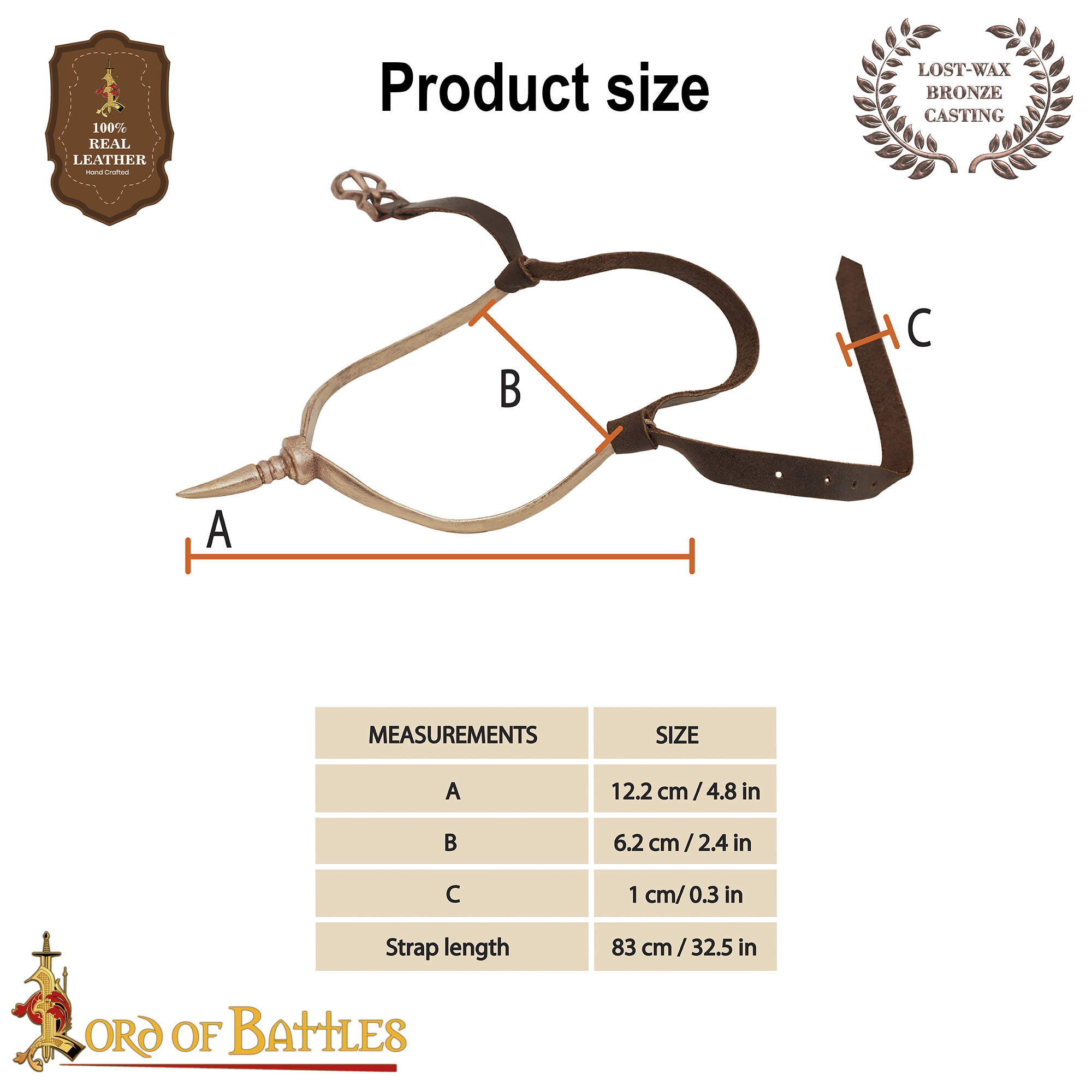 Lost-wax Cast Bronze Medieval Norman Prick Spur Lost-wax Cast Bronze Medieval Norman Prick Spur - Image 3