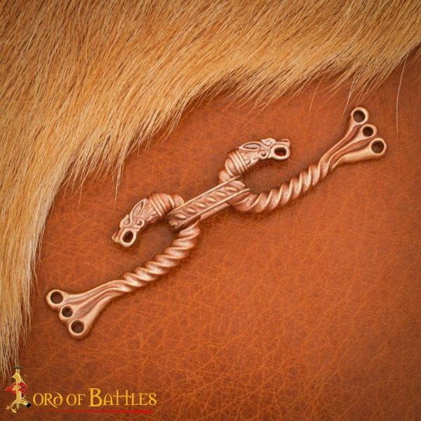 Celtic Dragon Cloak Clasp / Hook Lost-wax Cast Bronze - Image 7