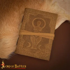 Goddess Pentagram Embossed Leather Journal