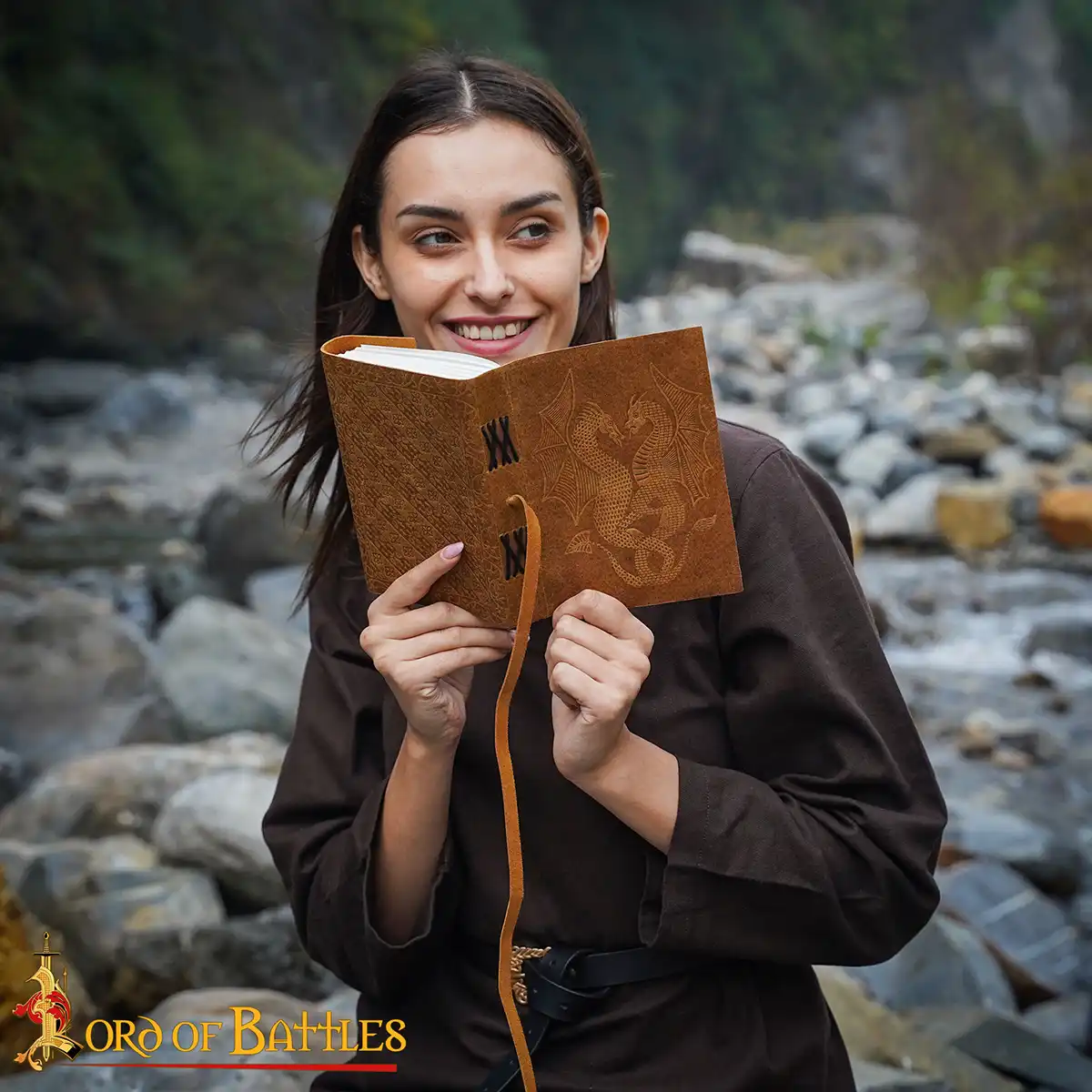 Double Dragon Leather Handmade Journal - Image 2