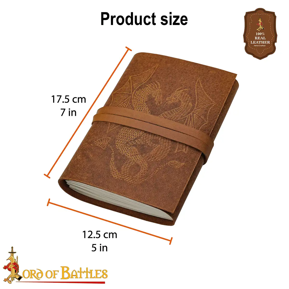 Double Dragon Leather Handmade Journal - Image 3