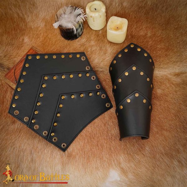 Medieval Fantasy Faux Leather Bracers - Image 5