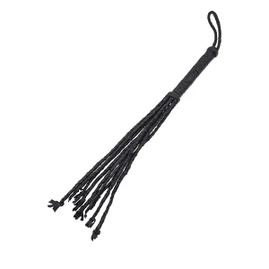 Medieval Whip Hand Braided Black