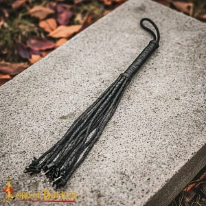 Medieval Whip Hand Braided Black