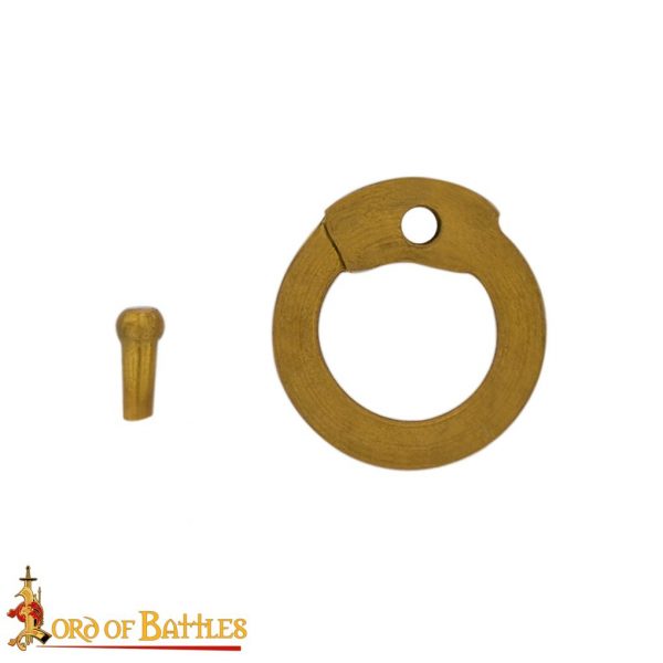 Solid Brass Loose Rings, Flat Rings with Dome Rivets, 6 mm 18 gauge, Craft and Repair Chainmail Armour - Image 2