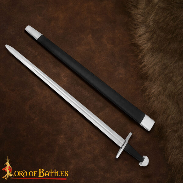 Viking Steel Sword with Scabbard Functional - Image 2
