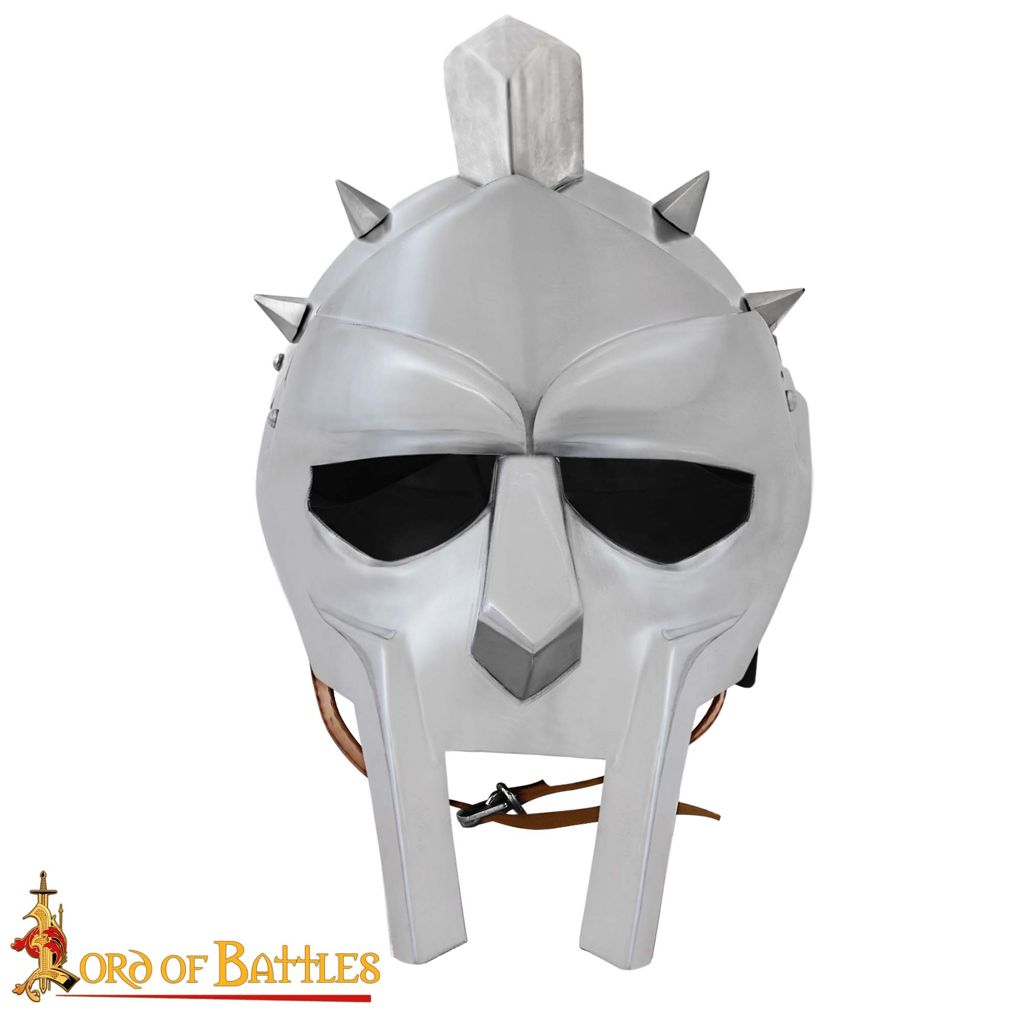 Gladiator “The Spaniard” Helmet Spiked Steel with Leather Liner-2203PL 3