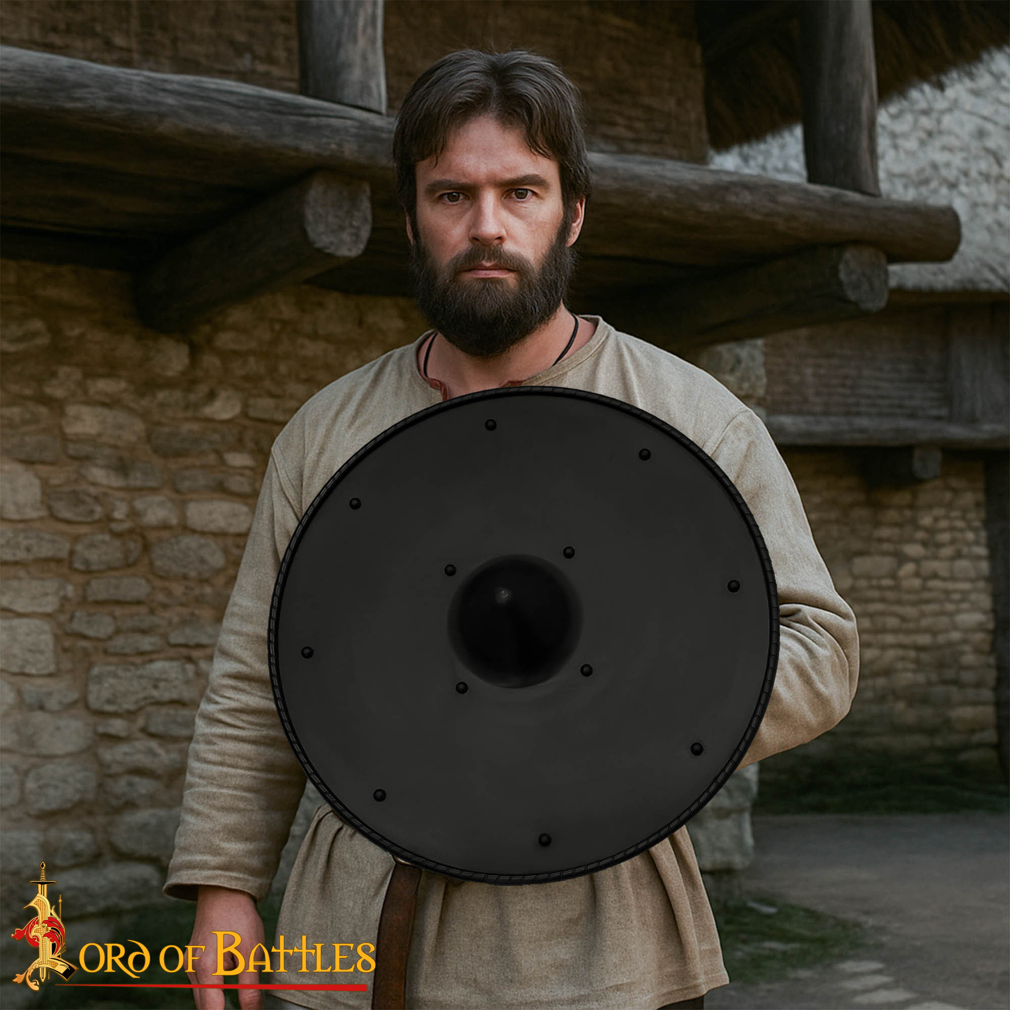 Hand-forged Viking Steel Round Shield -25174 5