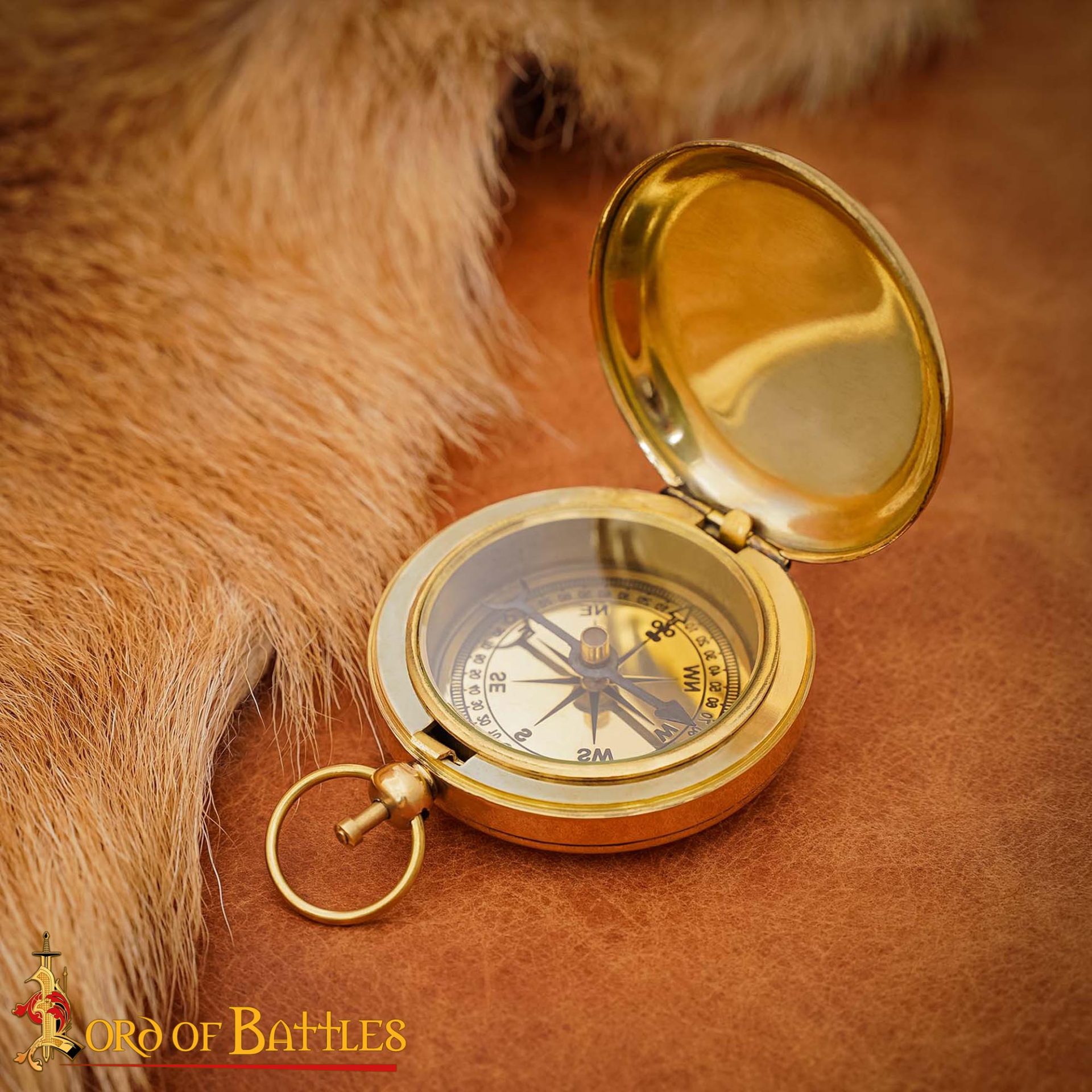 Handcrafted Brass Adventurers Pocket Compass - 11105 5