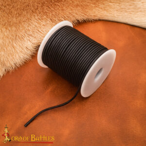Round Leather Cord Spool 25 m Genuine Leather for Crafts, Jewelry & Repairs