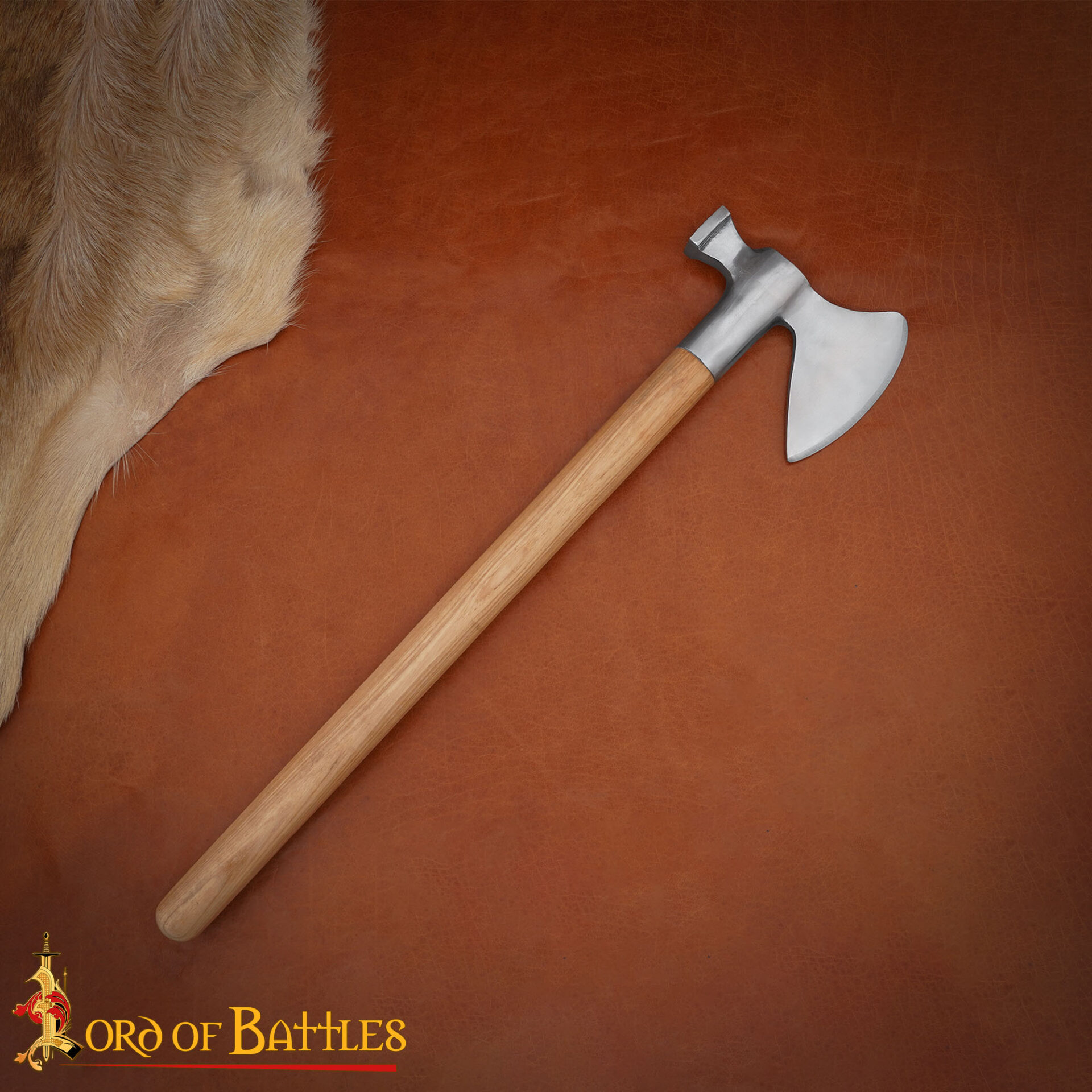 18th Century Hand-Forged Tomahawk Axe Hammer Poll Ash Handle - 25563-ASH