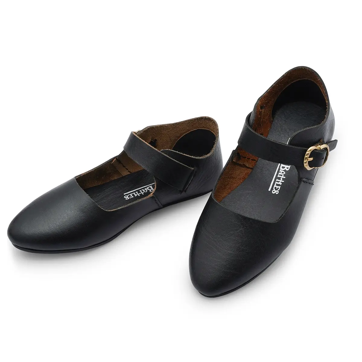 Medieval Latchet Shoes with Brass Buckle latchet shoes
