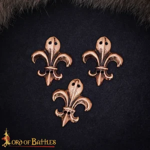 Medieval Belt Mounts Bronze Fleur de Lis