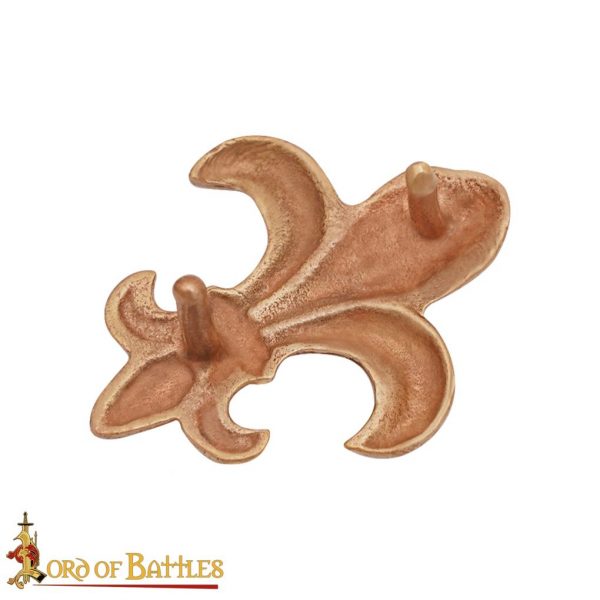 Lost-wax Cast Bronze Fleur de Lys Belt Mount - Image 2