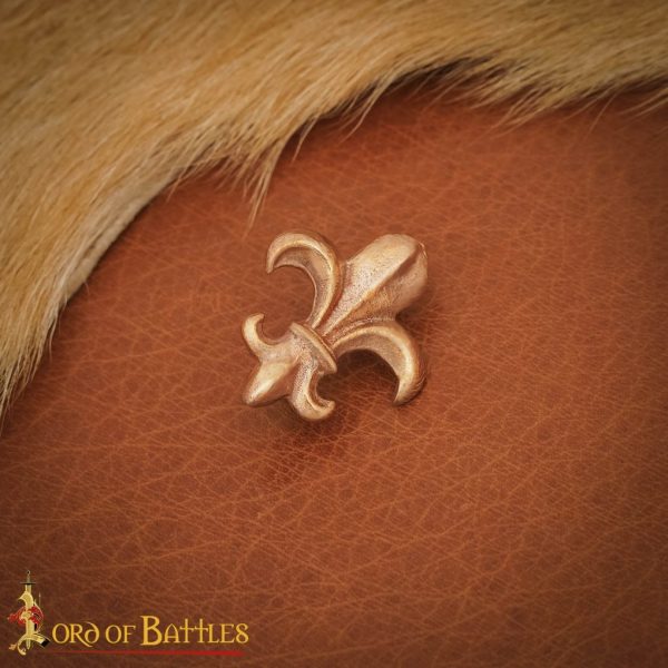 Lost-wax Cast Bronze Fleur de Lys Belt Mount - Image 4