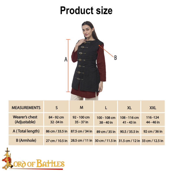 Medieval Lady Gambeson with Real Padding - Image 3