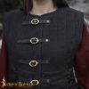 Medieval Lady Gambeson Two-Layer Quilted Cotton with Side Lacing and Buckle Closure and Recycled Multi-Fibre Wadding - 26408BK 1