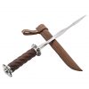 Medieval Rondell Dagger with Genuine Leather Scabbard