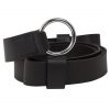 Leather Belt with Lustrous Steel Ring Genuine Leather Sword Hanging Belt