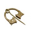 Viking Penannular Brooch Pure Solid Brass Functional Cloak Clasp