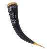 Troll Cross Viking Drinking Horn with Pure Brass Fittings Handcrafted Genuine Ox Horn