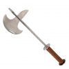 Late Medieval Full Tang Battle Axe with Leather Wrapped Handle
