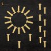Pure Brass Mushroom Head 13mm Rivets Set of 25 Pieces