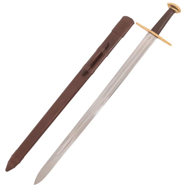 Medieval Type XI Oakeshott Typology Sword with Leather Scabbard