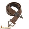 Renaissance Leather Belt with Solid Brass Buckle
